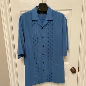 Mens Nat Nast vintage 100% silk shirt XL